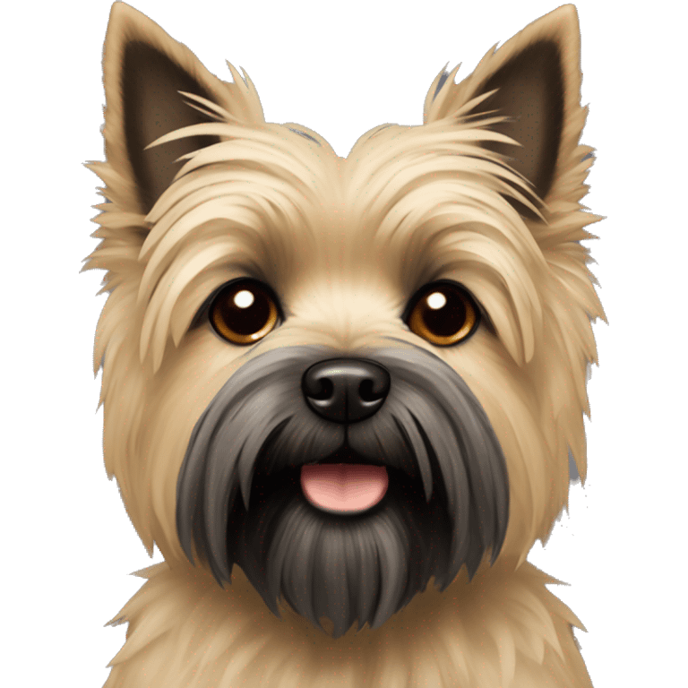 Cairn terrier with light fur with tan black on her ears
 emoji