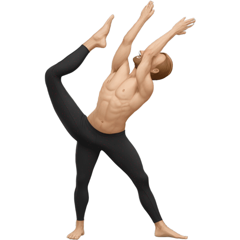 Back bend yoga white male white  emoji