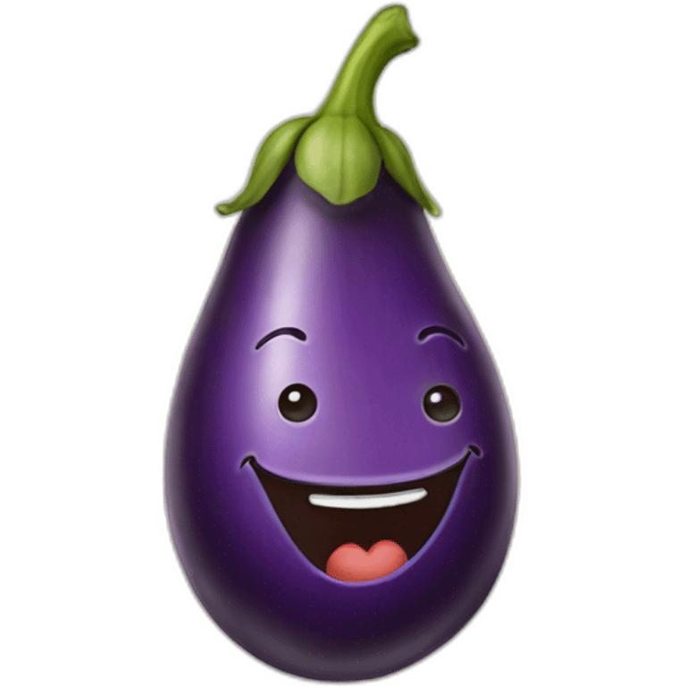 smiling eggplant emoji