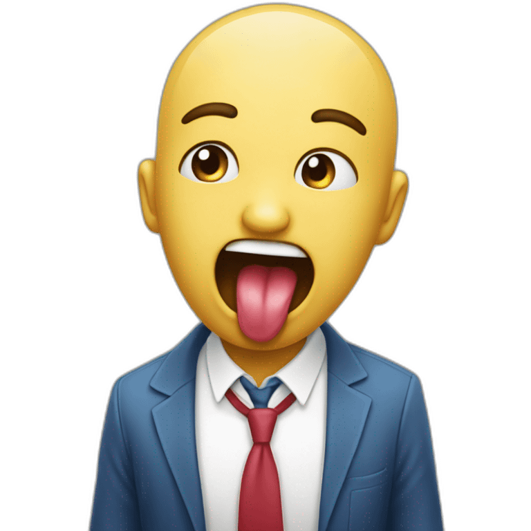 emoji sacando la lengua y escupiendo saliva emoji