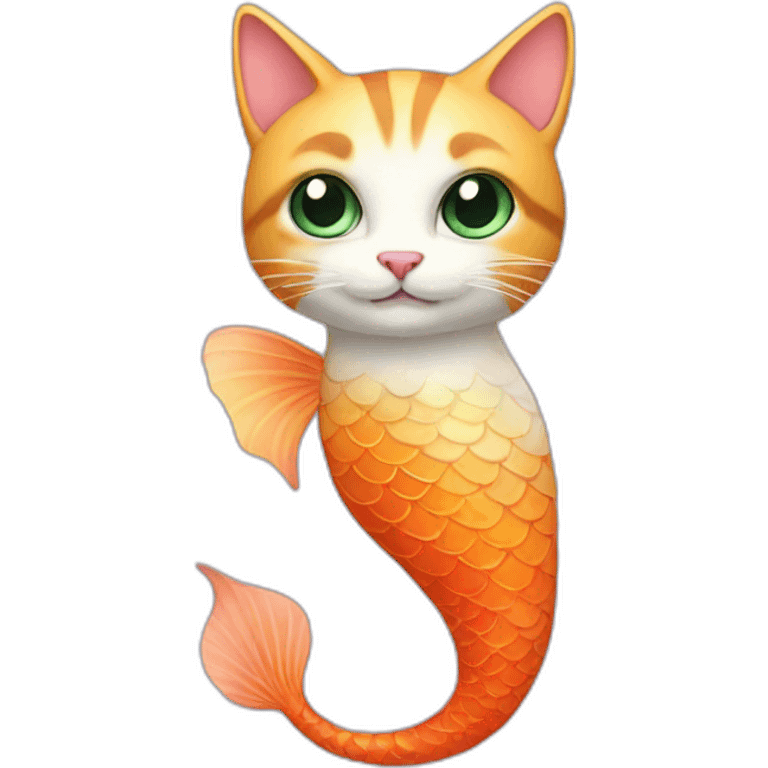 Cat with a mermaid tail emoji