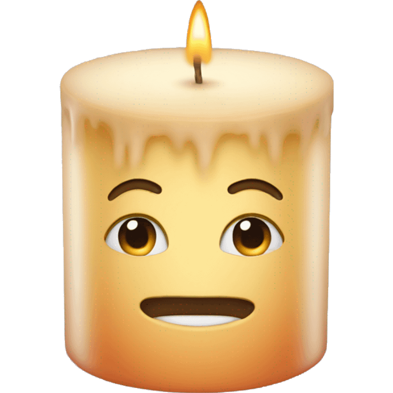 Cute three wick candle emoji