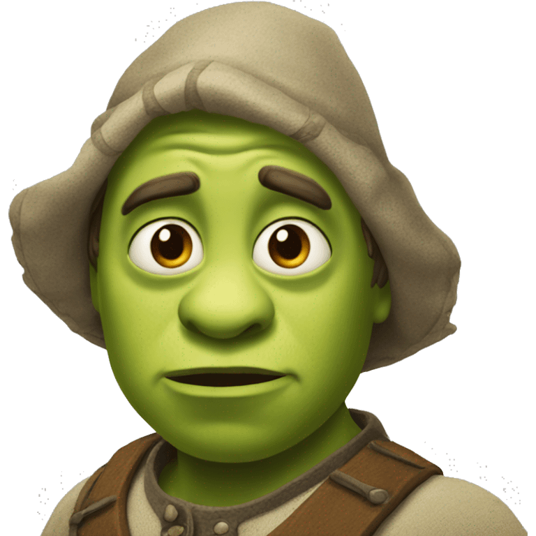 Shreck looking caught emoji