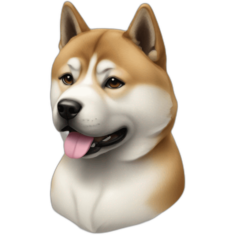 an Akita breed dog,dj emoji