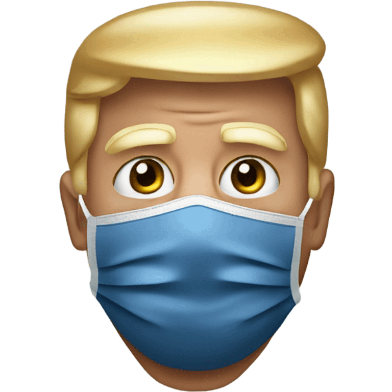 Trump wearing face mask  emoji