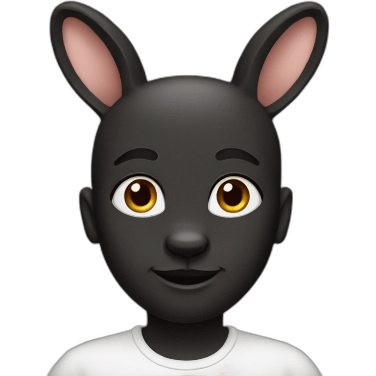 bunny black vegan emoji