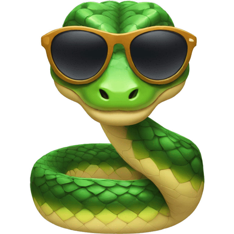 Snake with sunglasses emoji