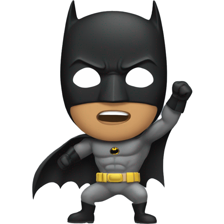 Hispanic Batman fighting emoji