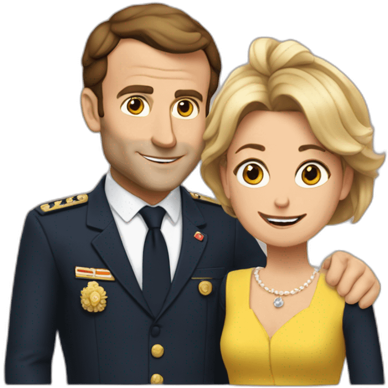 Macron qui saute Brigitte emoji