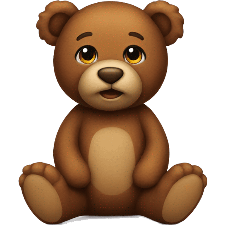 Brown teddy emoji