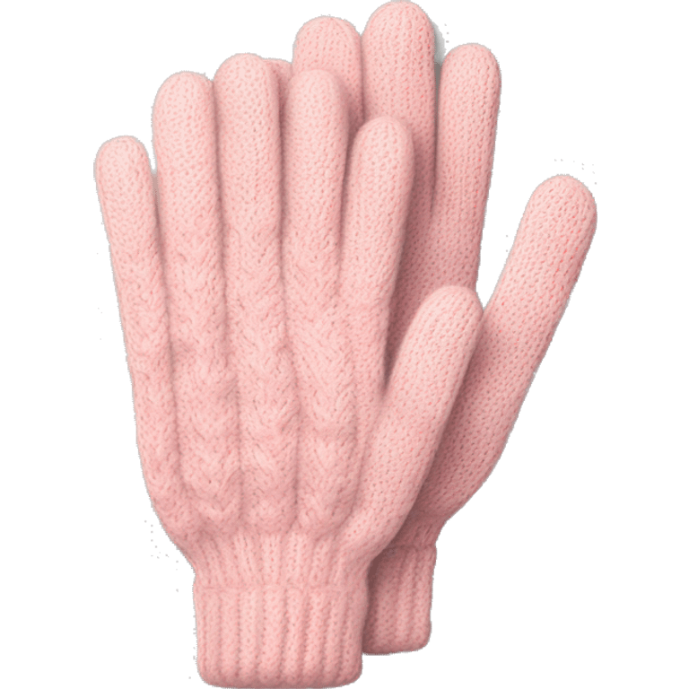 Light pink knitted gloves emoji