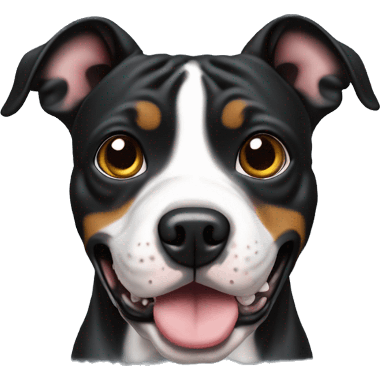 staffordshire bull terrier black surprised emoji