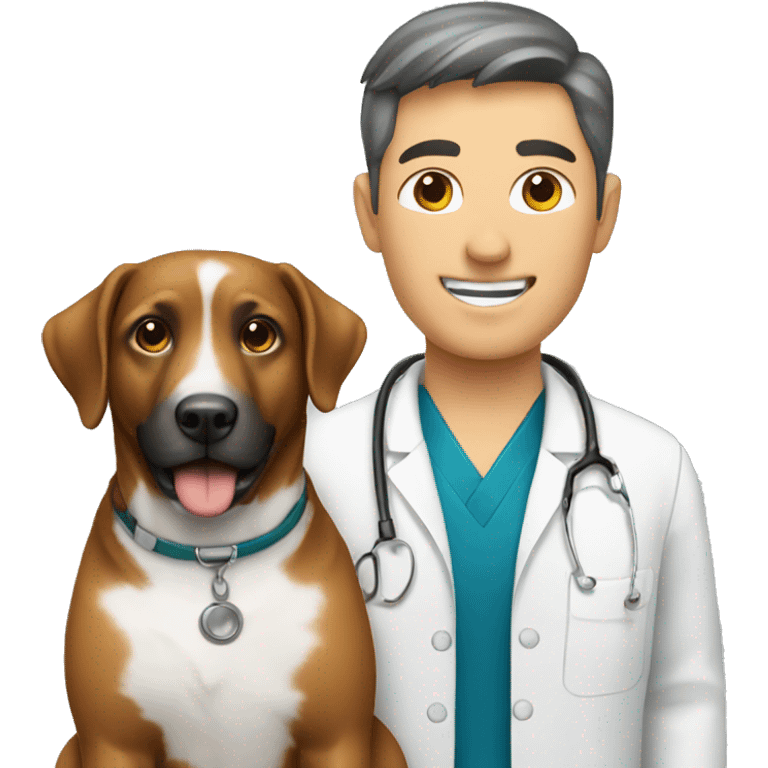 Veterinarian with dog emoji