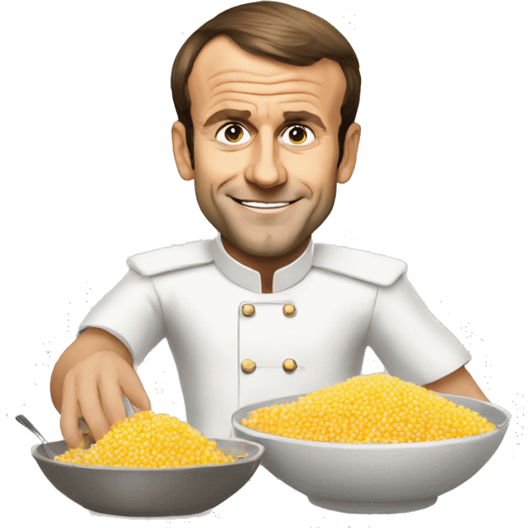 Emmanuel macron mange du couscous emoji