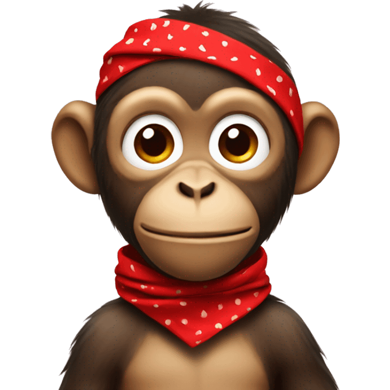 Monkey with red bandana emoji