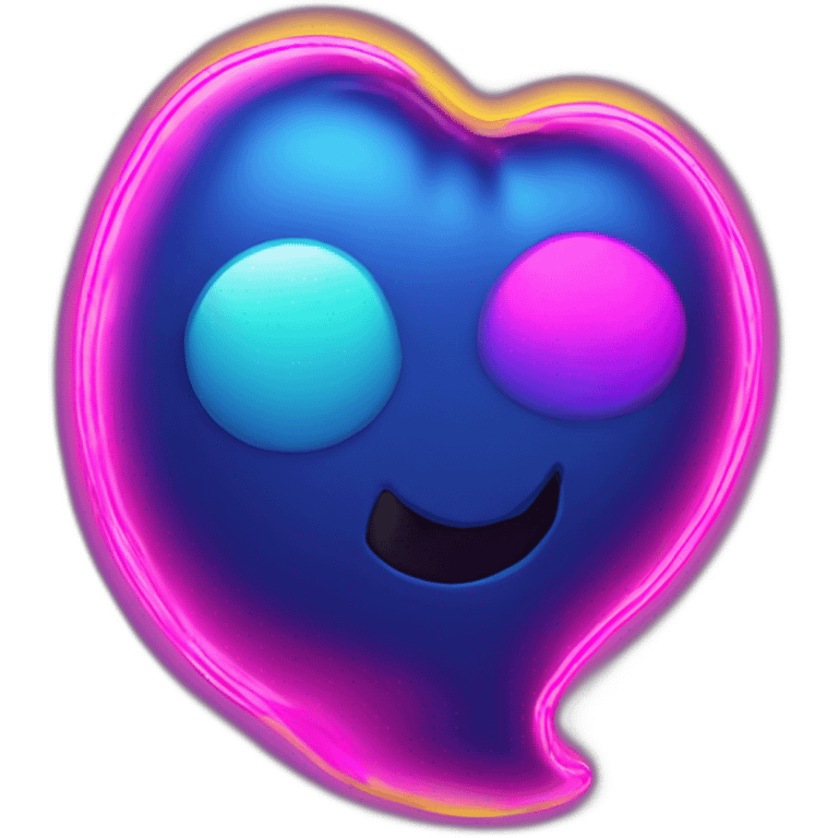 Juicy booty neon sign style emoji