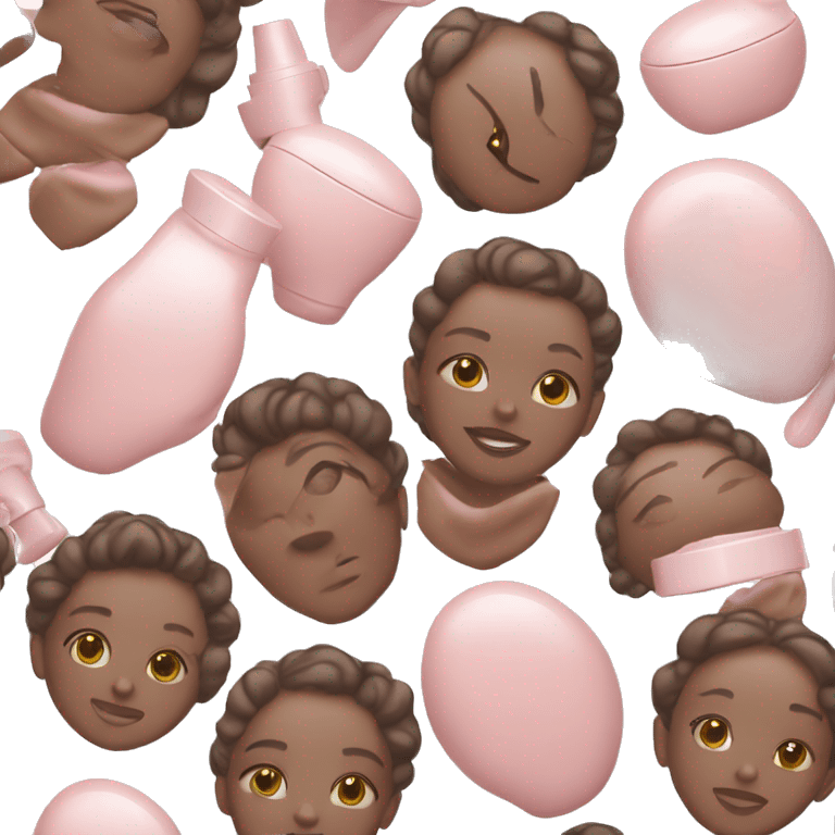 skin care light pink in white kit emoji