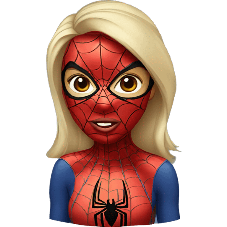 Spiderman mask girl emoji