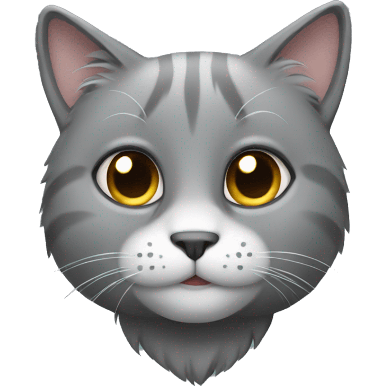 Furry grey cat emoji