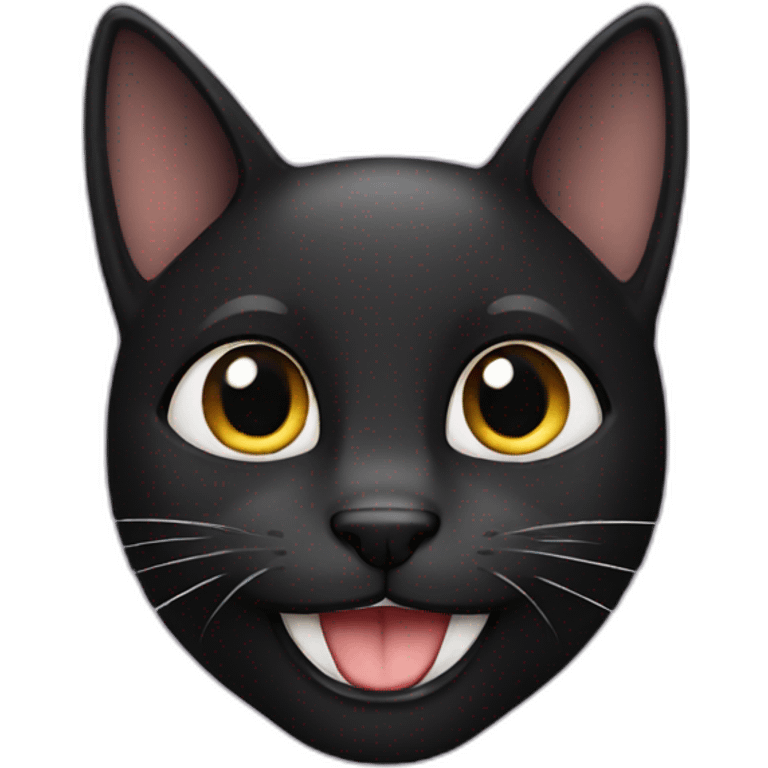 black cat smiling emoji