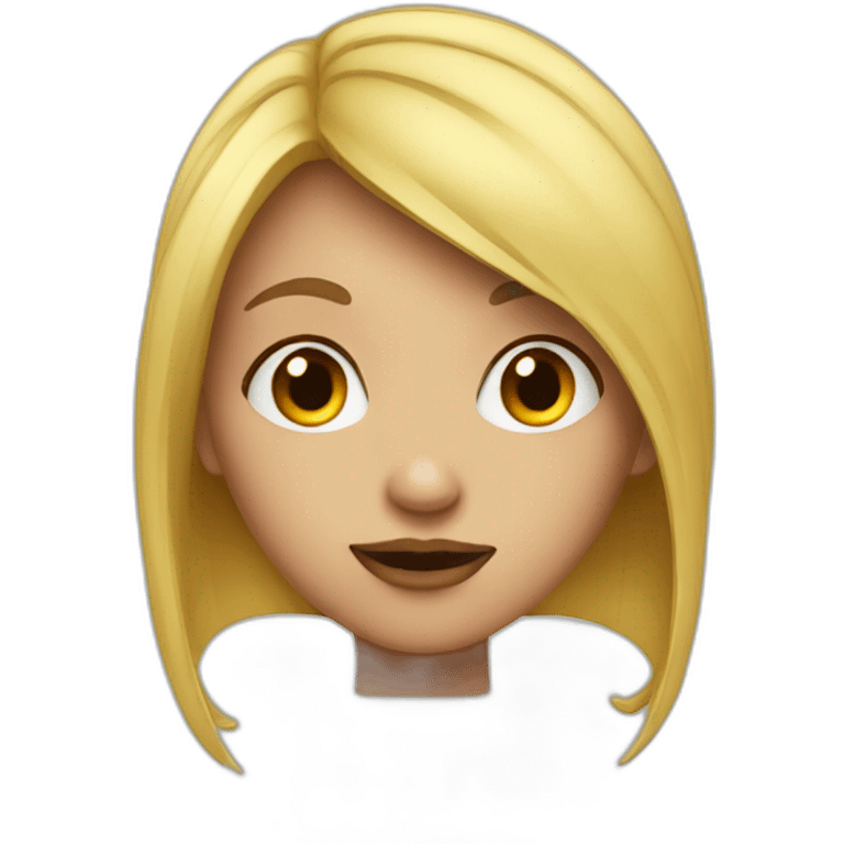 Girl with big nose emoji