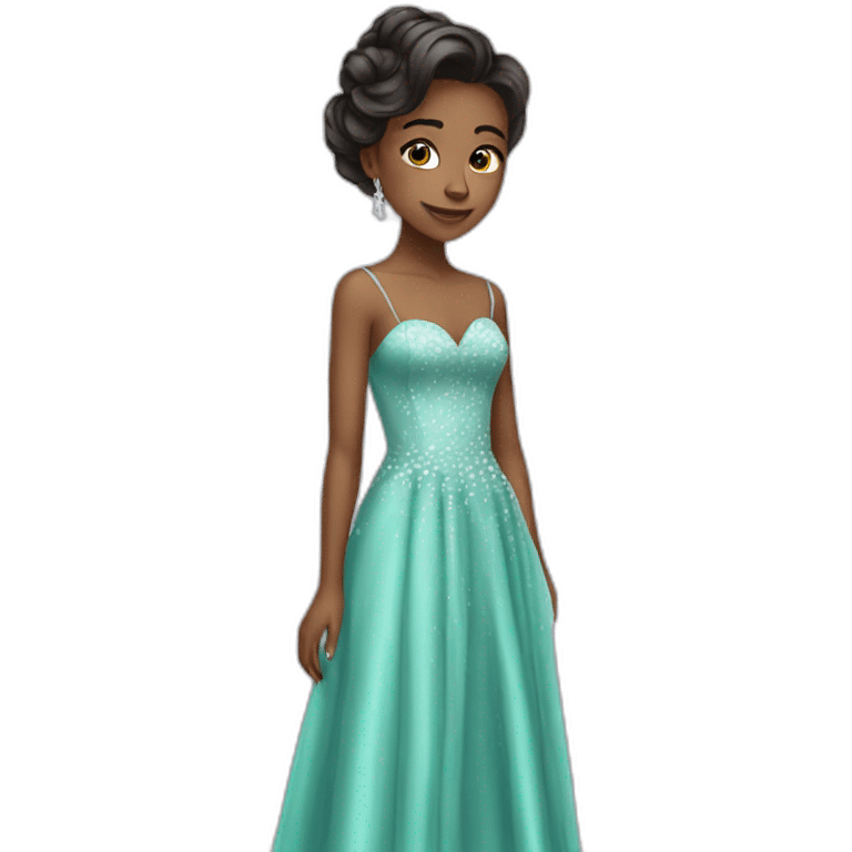 Girl in prom dress emoji