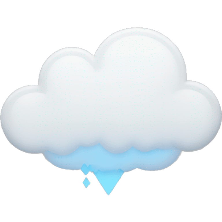 An aesthetic outline of a cloud emoji