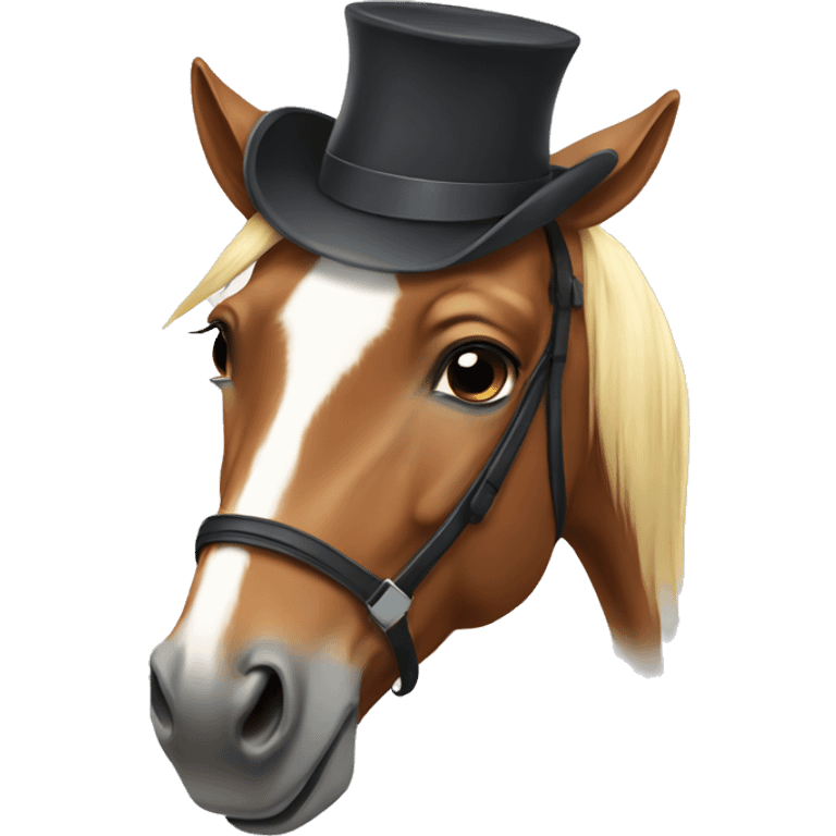 horse with hat emoji