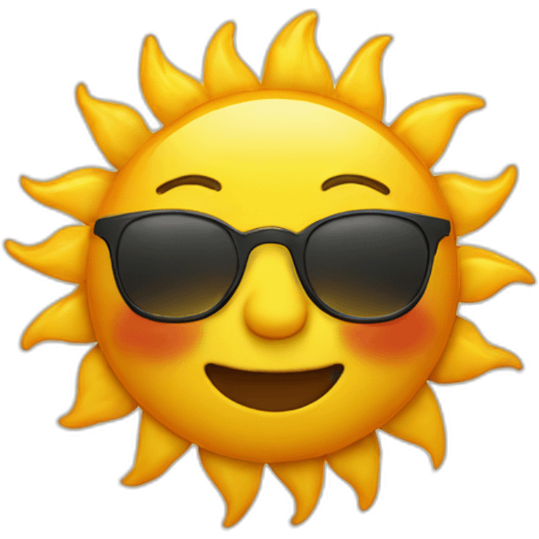 Sun wearing glasses emoji