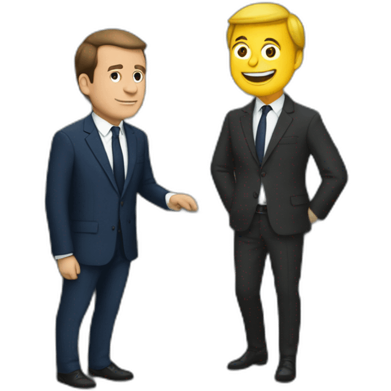 Macron qui court sur un pont emoji