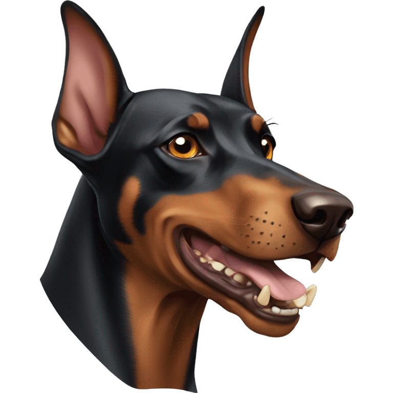 doberman growling emoji