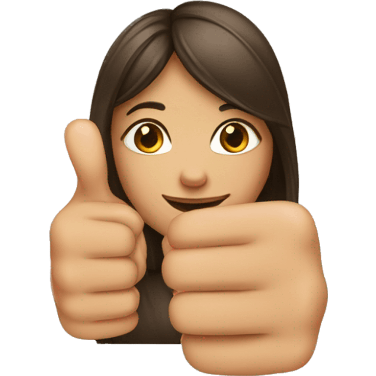 Girl’s thumbs up emoji