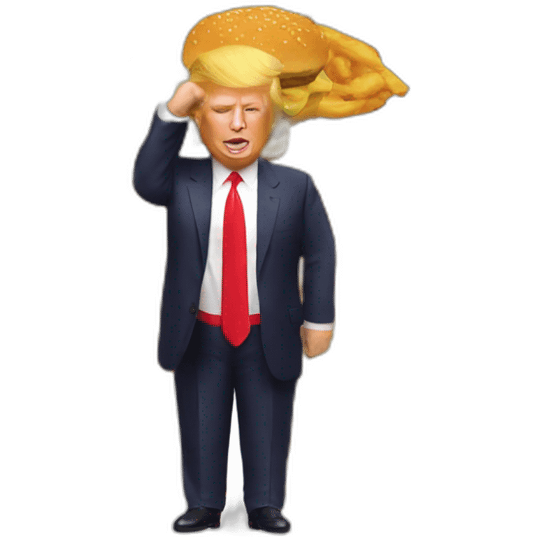 Donald-trump-eating-mcdonalds emoji