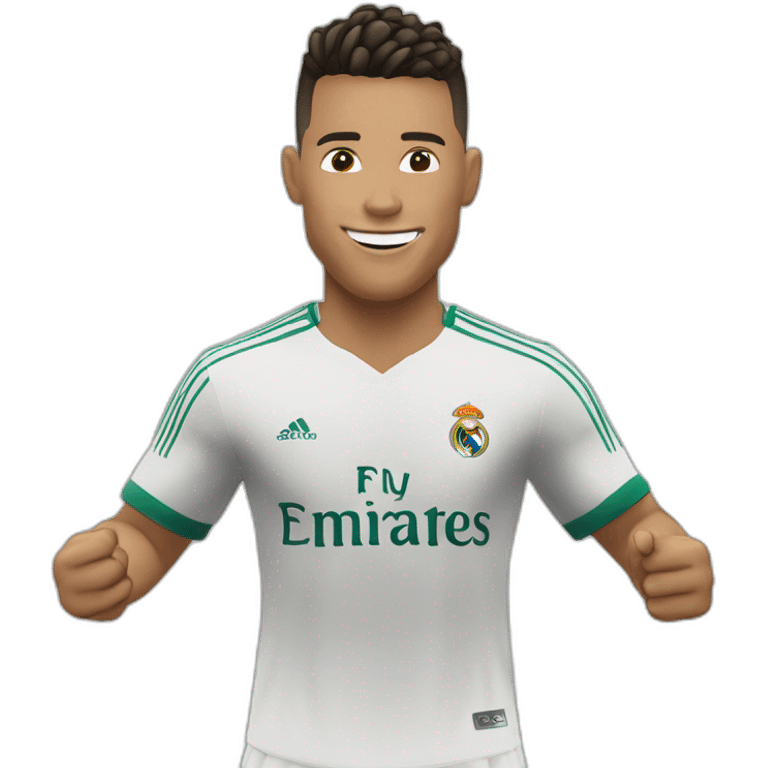 Ronaldo faisant sa célébration emoji