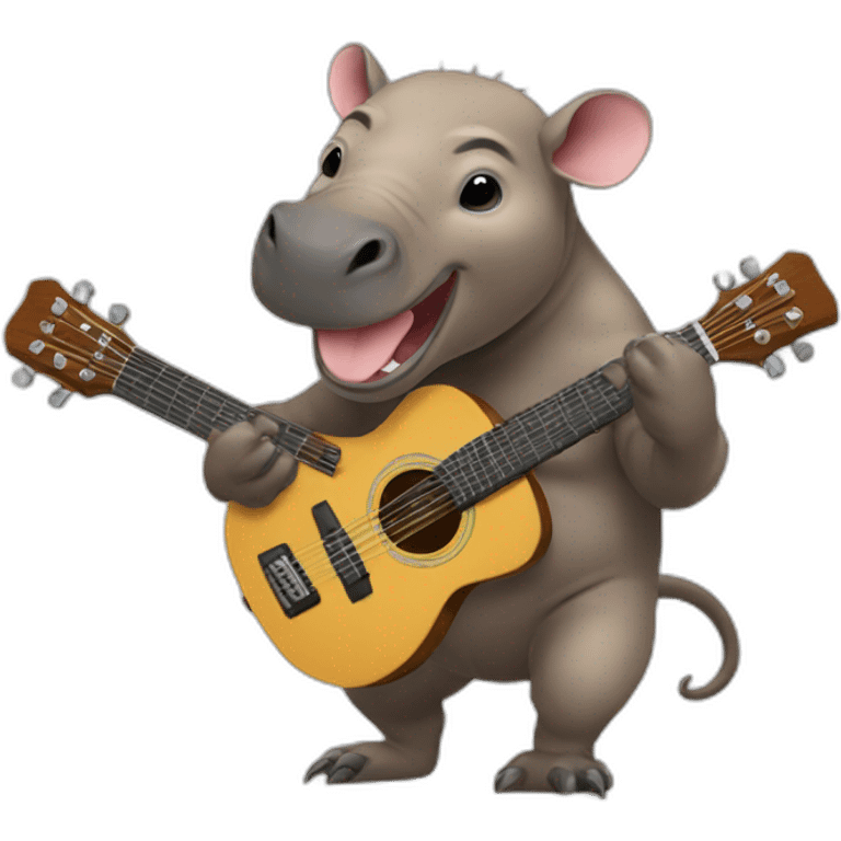 Babirusa Playing A Guitar emoji