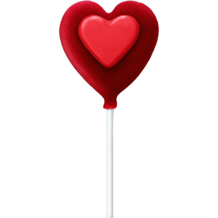 Red velvet heart lollipop emoji