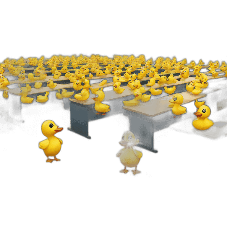 a classroom of ducks emoji