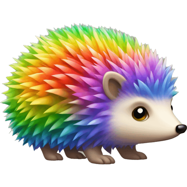 Rainbow Hedgehog Full Body emoji