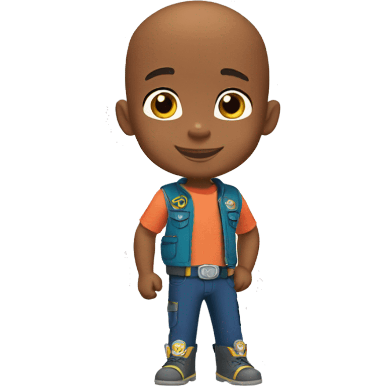 young bald black boy paw patrol emoji