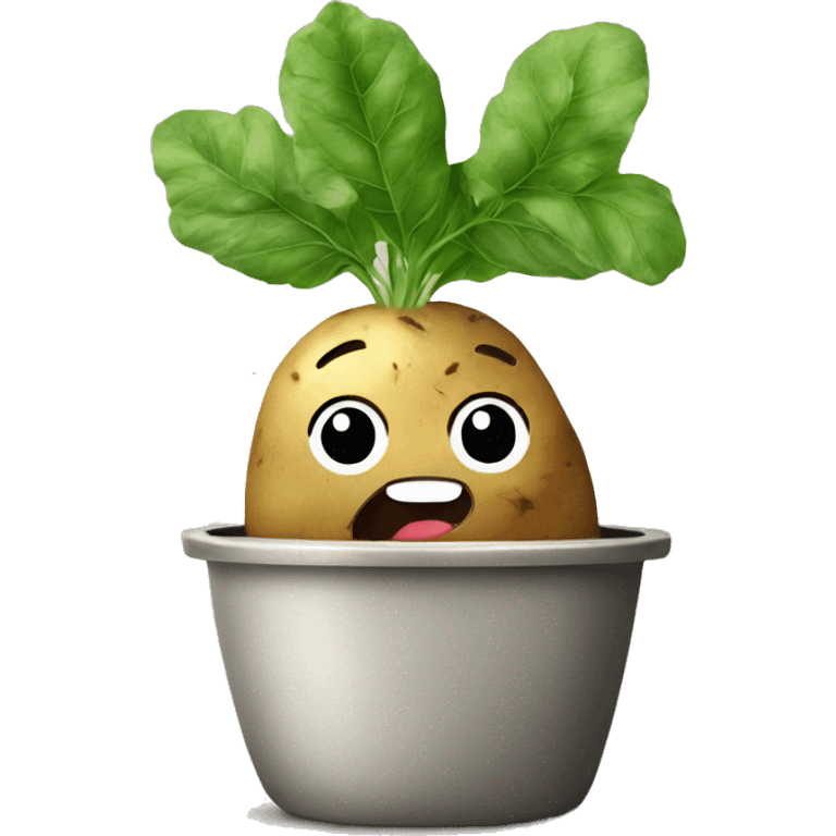 Potato in a pot emoji