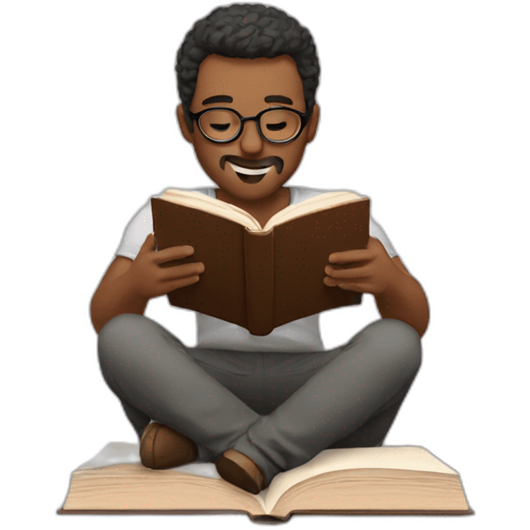 Man reading book emoji