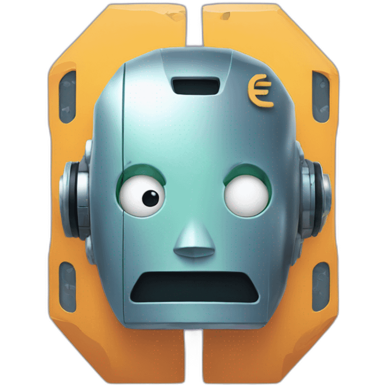 robot face with gemini crypto exchange logo emoji