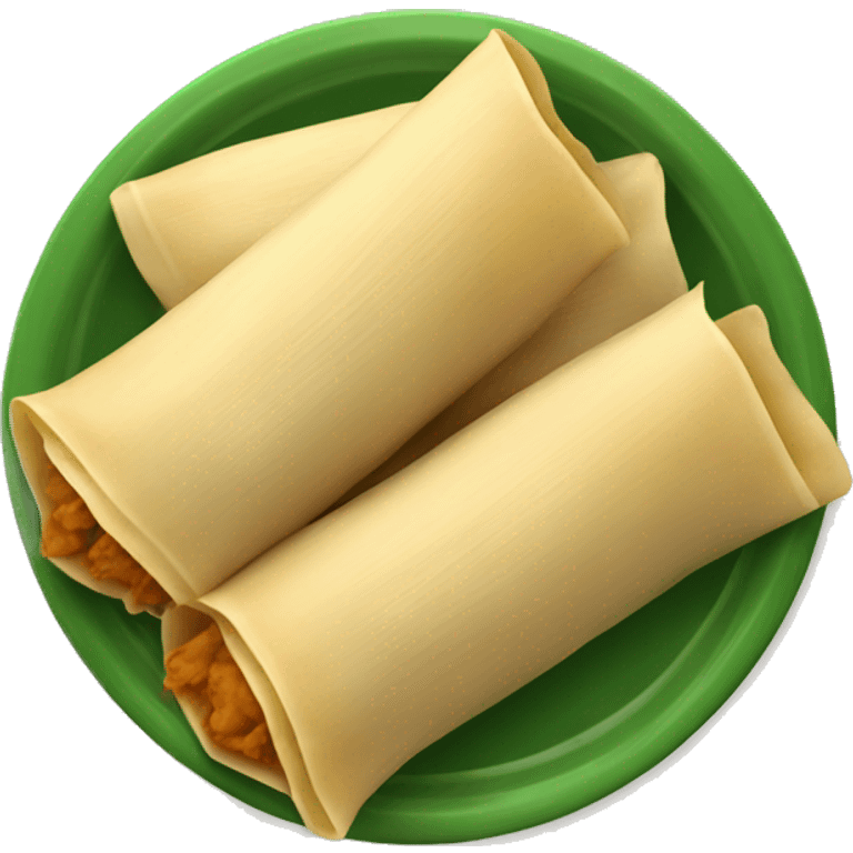 Plate of street tamales emoji