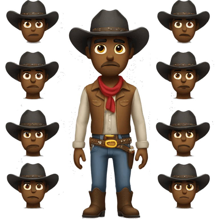 Sad cowboy  emoji