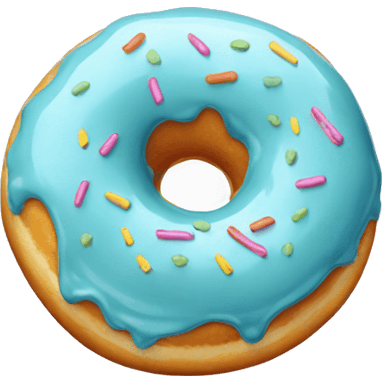 donut with light blue glaze emoji