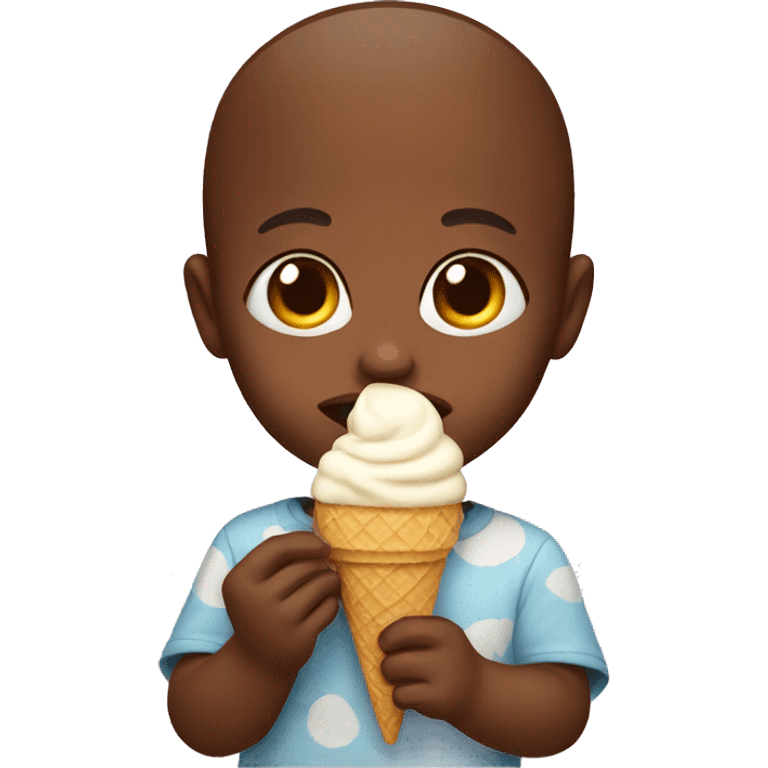 Baby eating ice cream  emoji