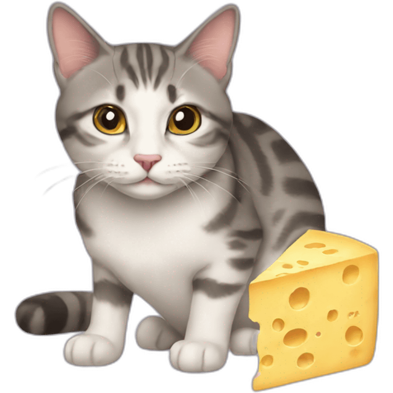 Cat with cheese emoji