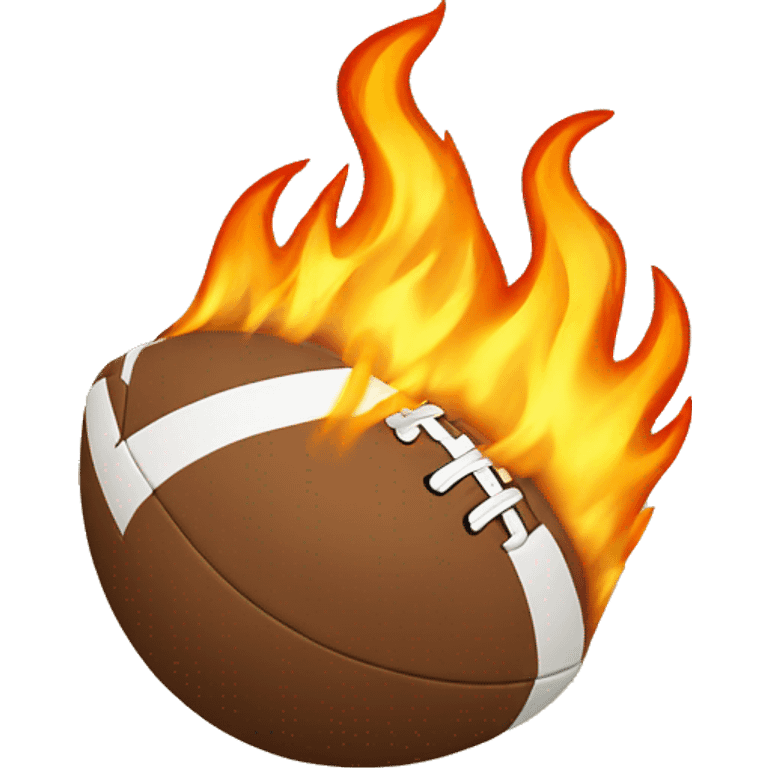 flaming football in thai emoji