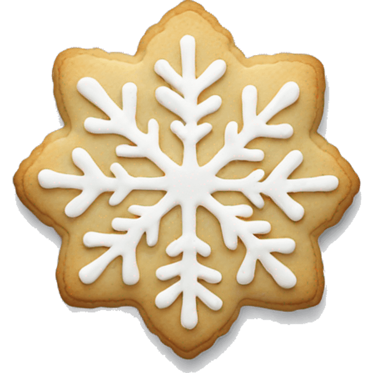 Sugar cookie with snowflake emoji