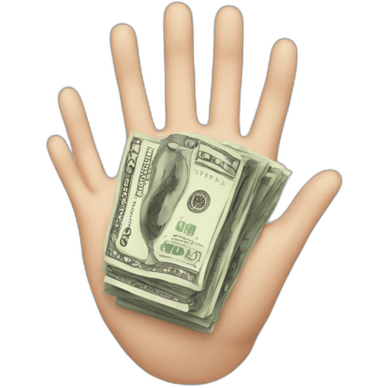 hand with money emoji